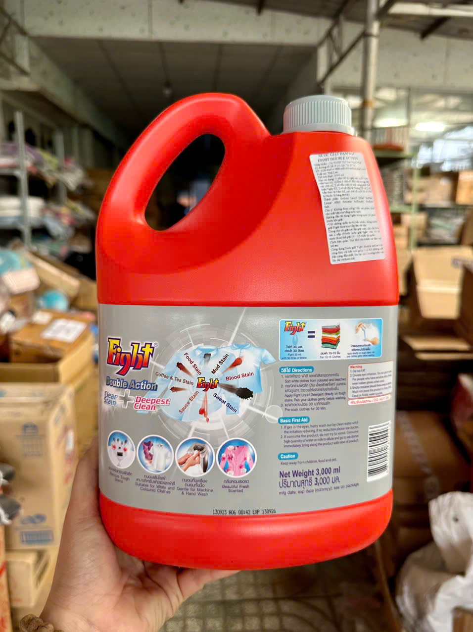 Fight Double Action Laundry Detergent 3500ml Thailand