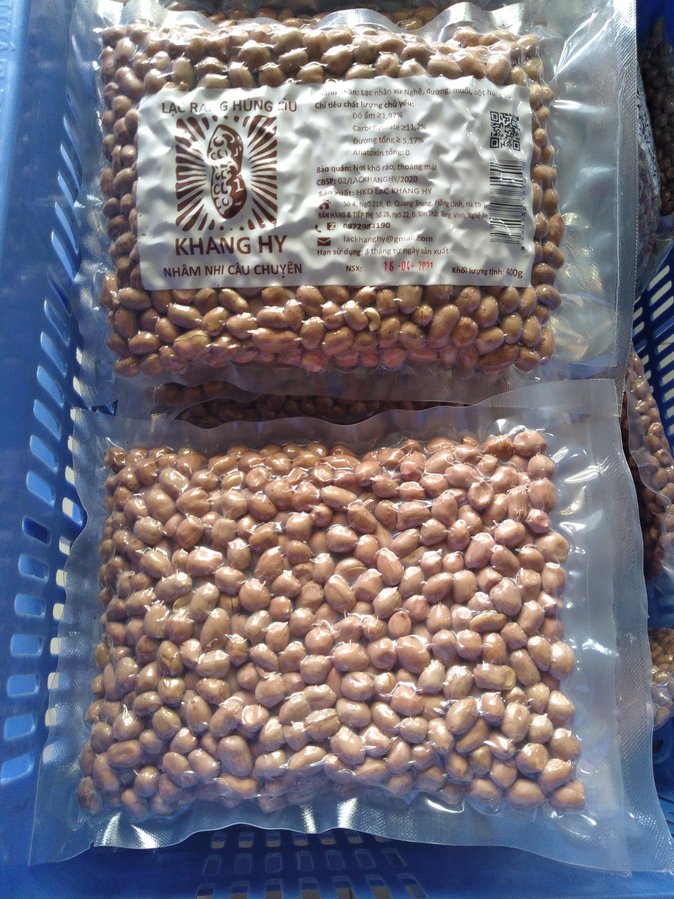 Lạc rang húng lìu Khang Hy 500g