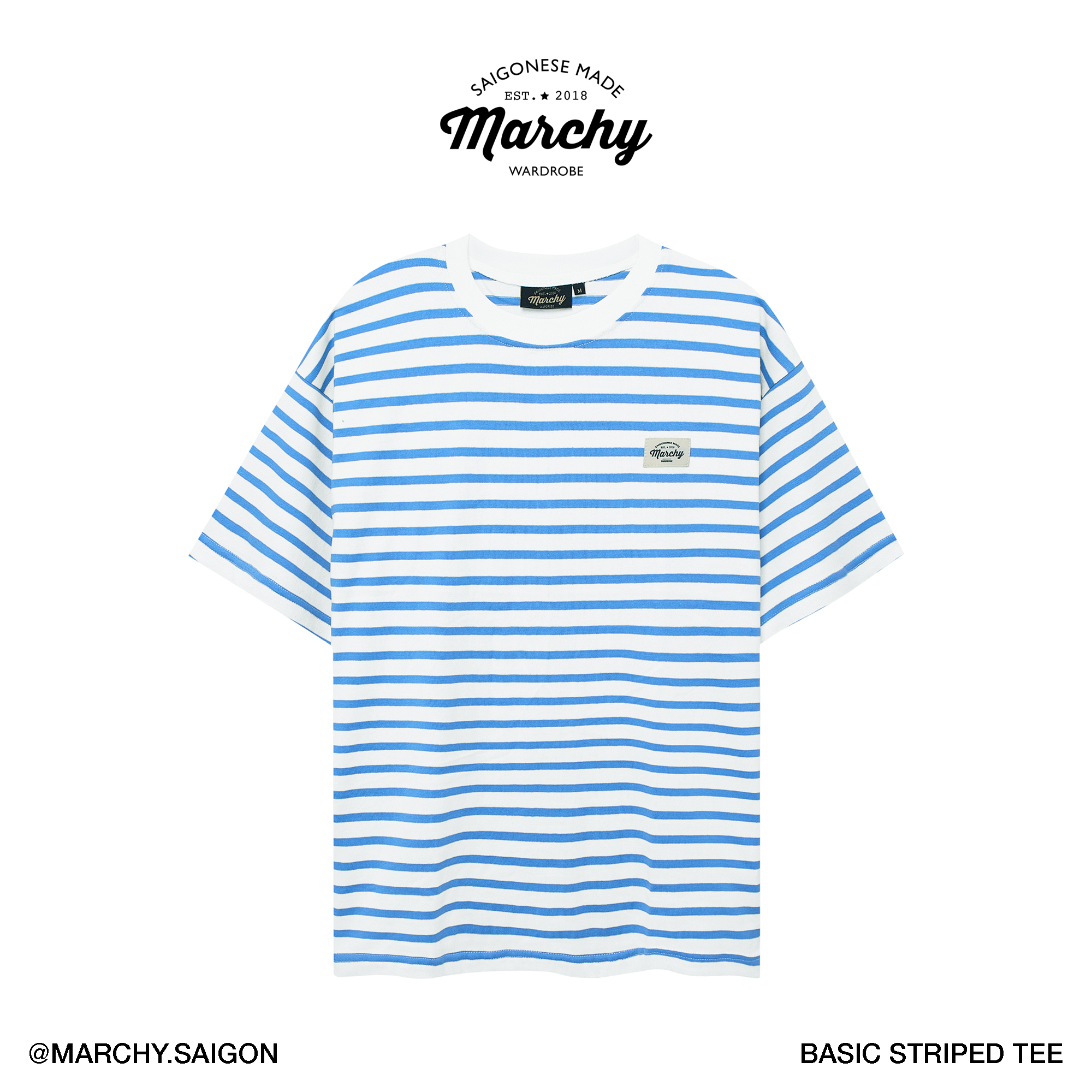 [Nhập LazSoHot2- giảm 20% đơn 199k|MARCHY - Basic Striped Tee - Áo Thun Kẻ Sọc (nhiều màu)