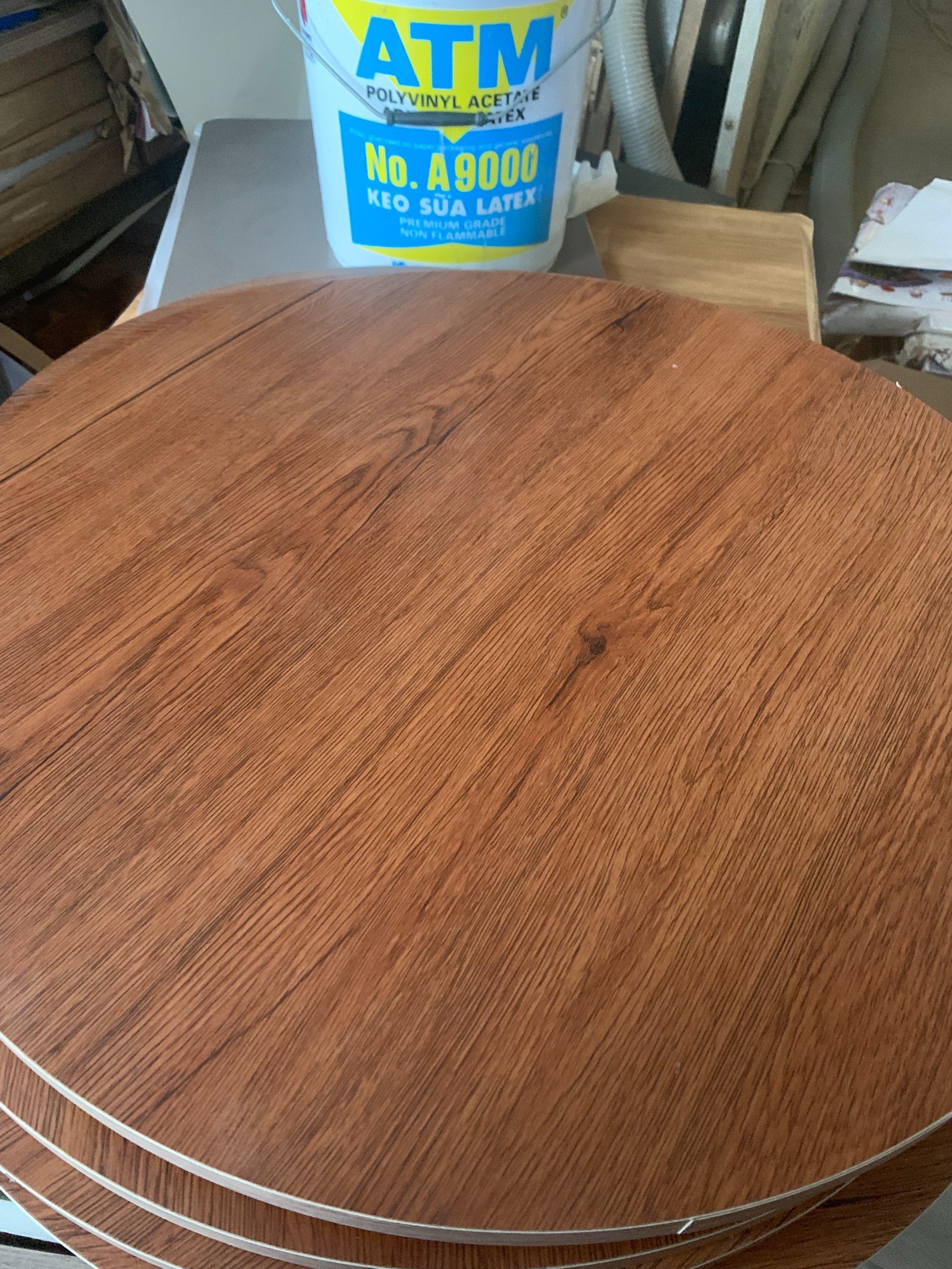 Mặt bàn tròn gỗ công nghiệp MDF ( ĐK 59cm)
