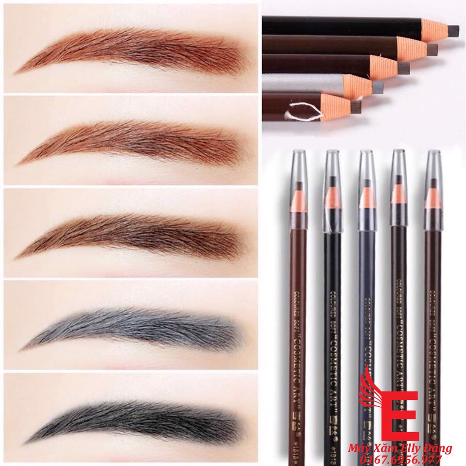 Combo 2 Chì Vẽ Chân Mày dạng Xé Nâu và Đen