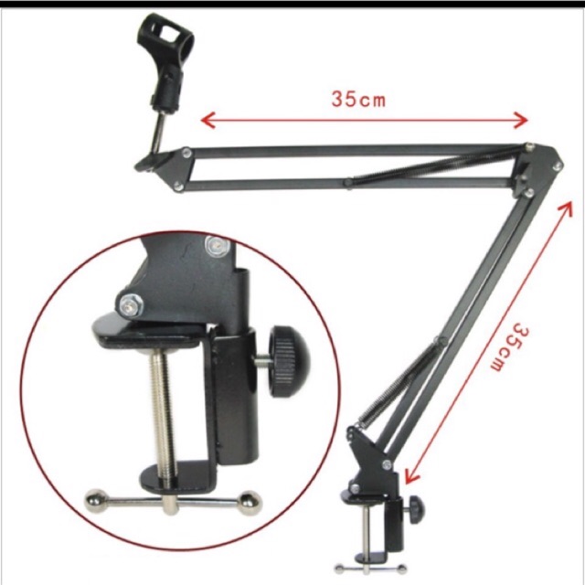 Desk Clip-On Recording Microphone Stand