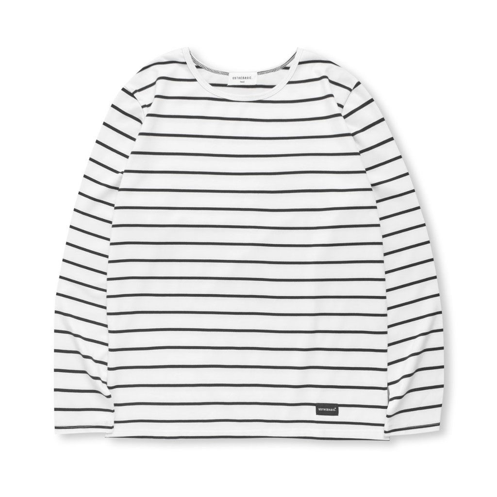 Usthebasic - Áo thun unisex tay dài kẻ sọc Basic Stripe Long Sleeves Tee