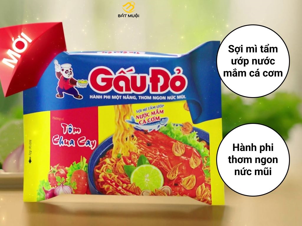 Mì Gấu đỏ 63g - Thùng 30 gói - CTY BÁT MUỘI