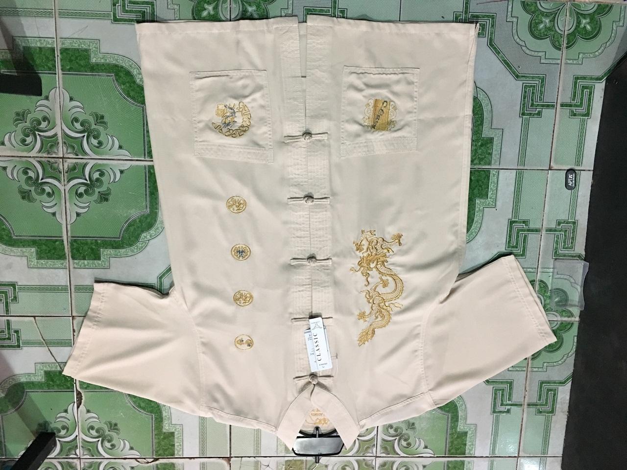 áo tiều thêu rồng phượng