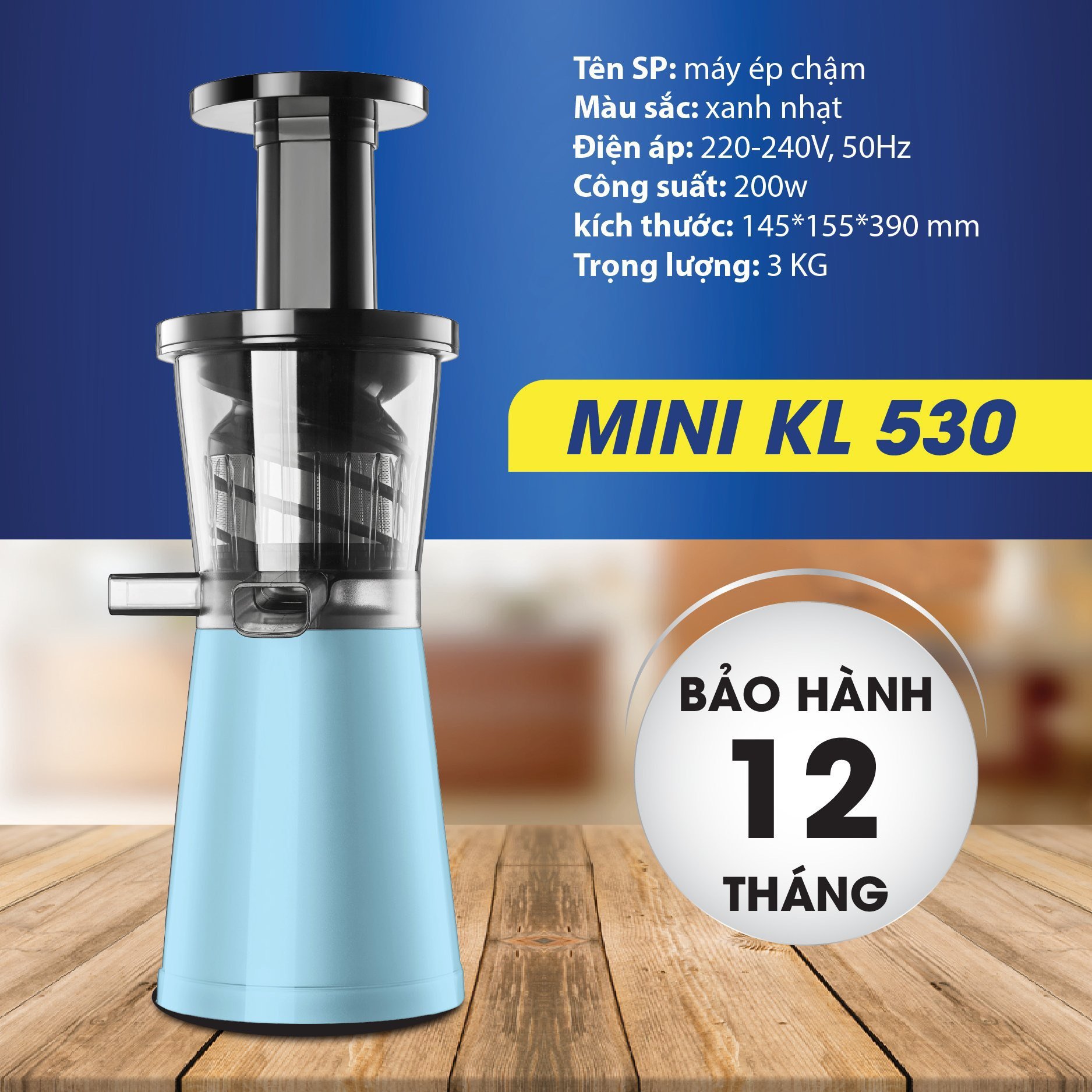 MÁY ÉP CHẬM KALITE KL-530