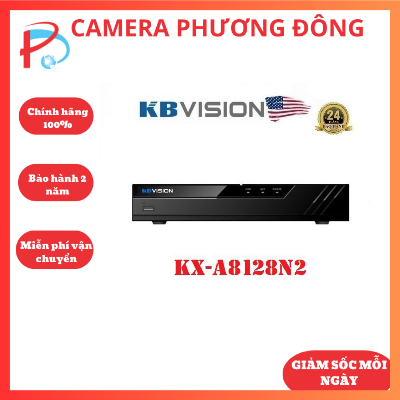 Đầu ghi hình camera ip 8 kênh kbvision kx-a8128n2 - hàng chính hãng