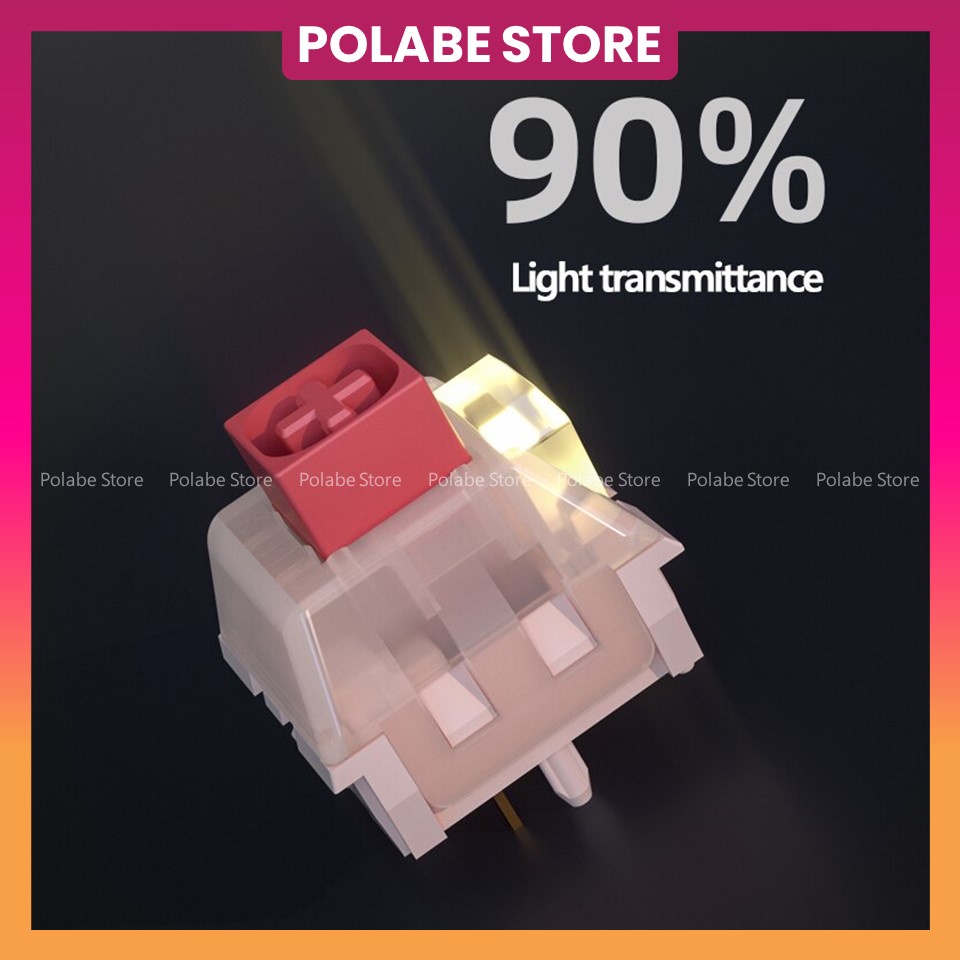 KAILH RED BEAN PUDDING linear switch Công Tắc Bàn Phím Cơ Kailh Box Switch - Polabe Store