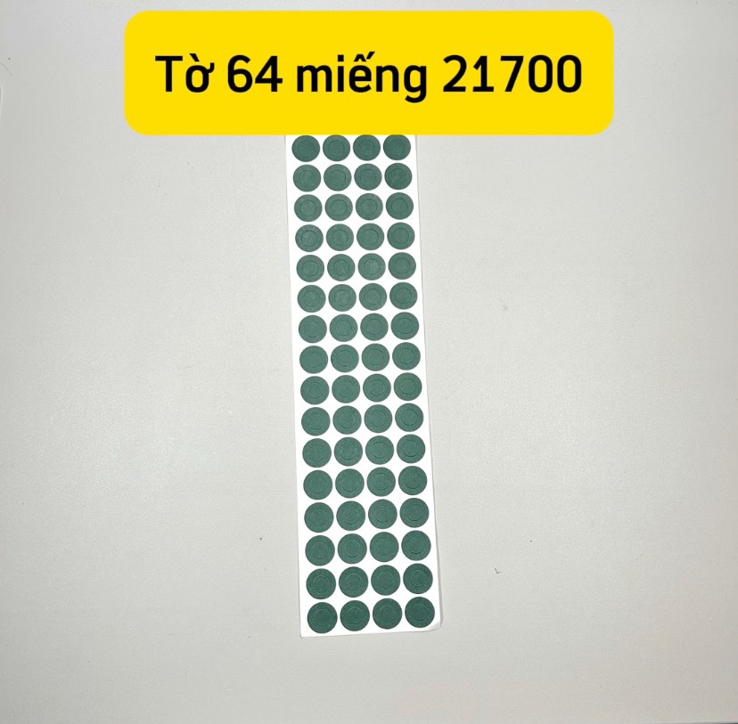 Giấy dán đầu pin 18650-21700 cách điện, cách nhiệt ( 64 - 100 miếng)