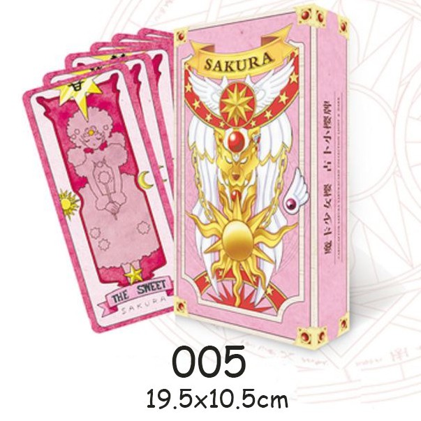 Hộp thẻ bài pháp thuật Clear Card Clow Cardcaptor Sakura Thủ lĩnh thẻ bài thẻ bài pha lê Tarot xinh xắn