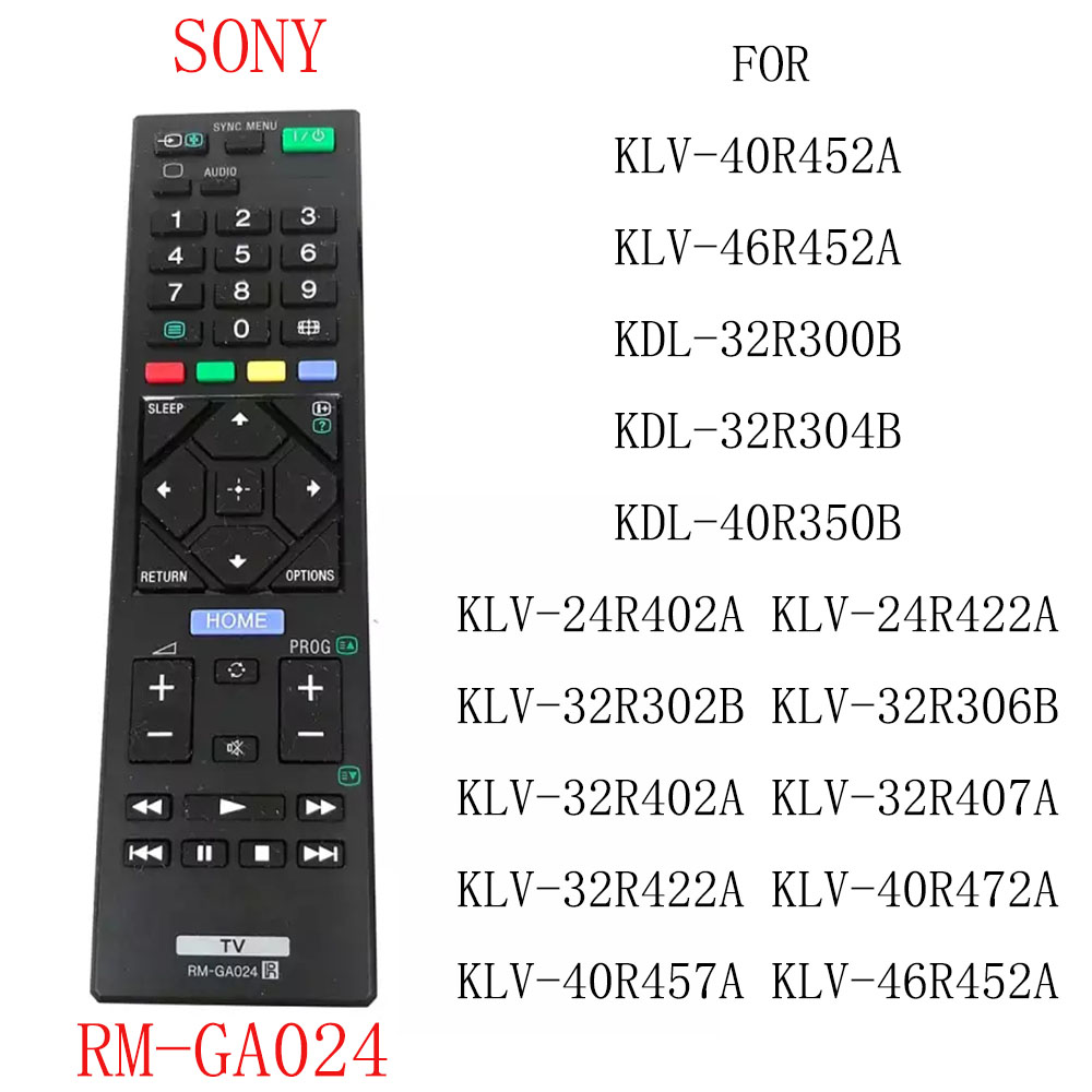 New for sony tv remote control rm-ga024 rm-ed054 fernbedienung for sony bravia tv klv-46r452a kdl-32r300b kdl-32r304b kdl-40r350b klv-24r402a klv-