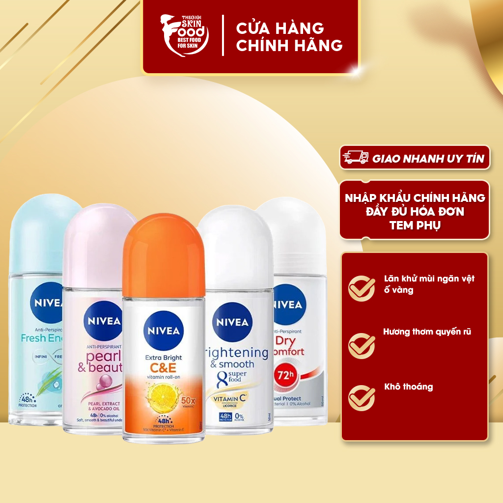 Lăn Khử Mùi Nivea Anti-Perspirant Roll On (Che tên sản phẩm khi giao hàng)