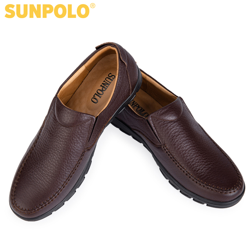 Giày Nam Da Bò Cao Cấp SUNPOLO MU1732 (Đen, Nâu)