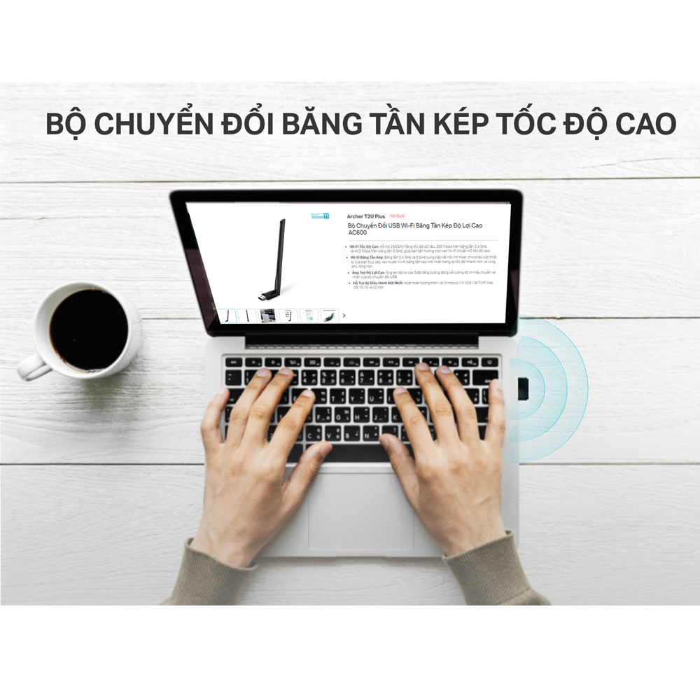[🔥Bán Chạy🔥] Bộ Chuyển Đổi USB Wifi TP-Link Archer T2U Plus Chuẩn AC600 Mbps