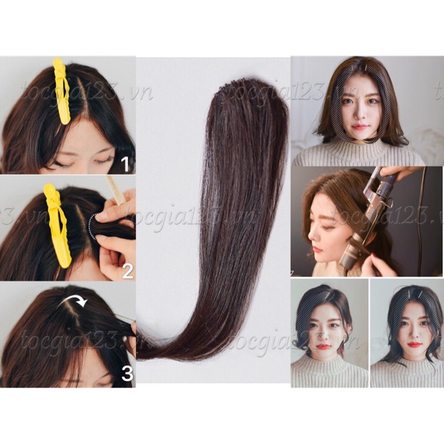 [Shop Uy Tín] Mái Dài Rời Hai Bên Tạo Dáng Tóc Sang Chảnh Layer Hàn Quốc