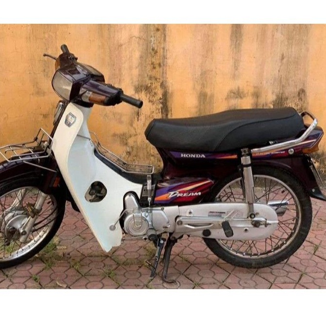 Bộ tem decal dán xe Super DREAM việt đời đầu màu tím đỏ