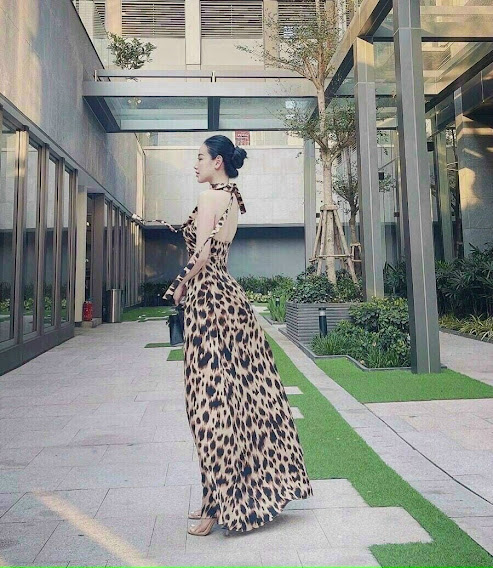 [HCM]ĐẦM ÔM DA BEO HỞ LƯNG, ĐẦM ÔM HỞ LƯNG CÁCH ĐIỆU