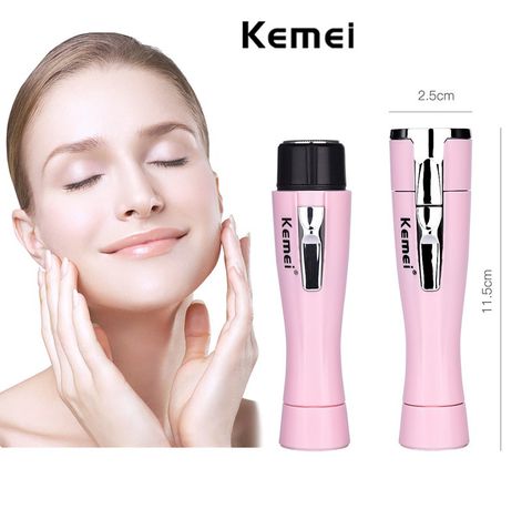Máy cạo lông toàn thân mini dùng pin kemei km-1012