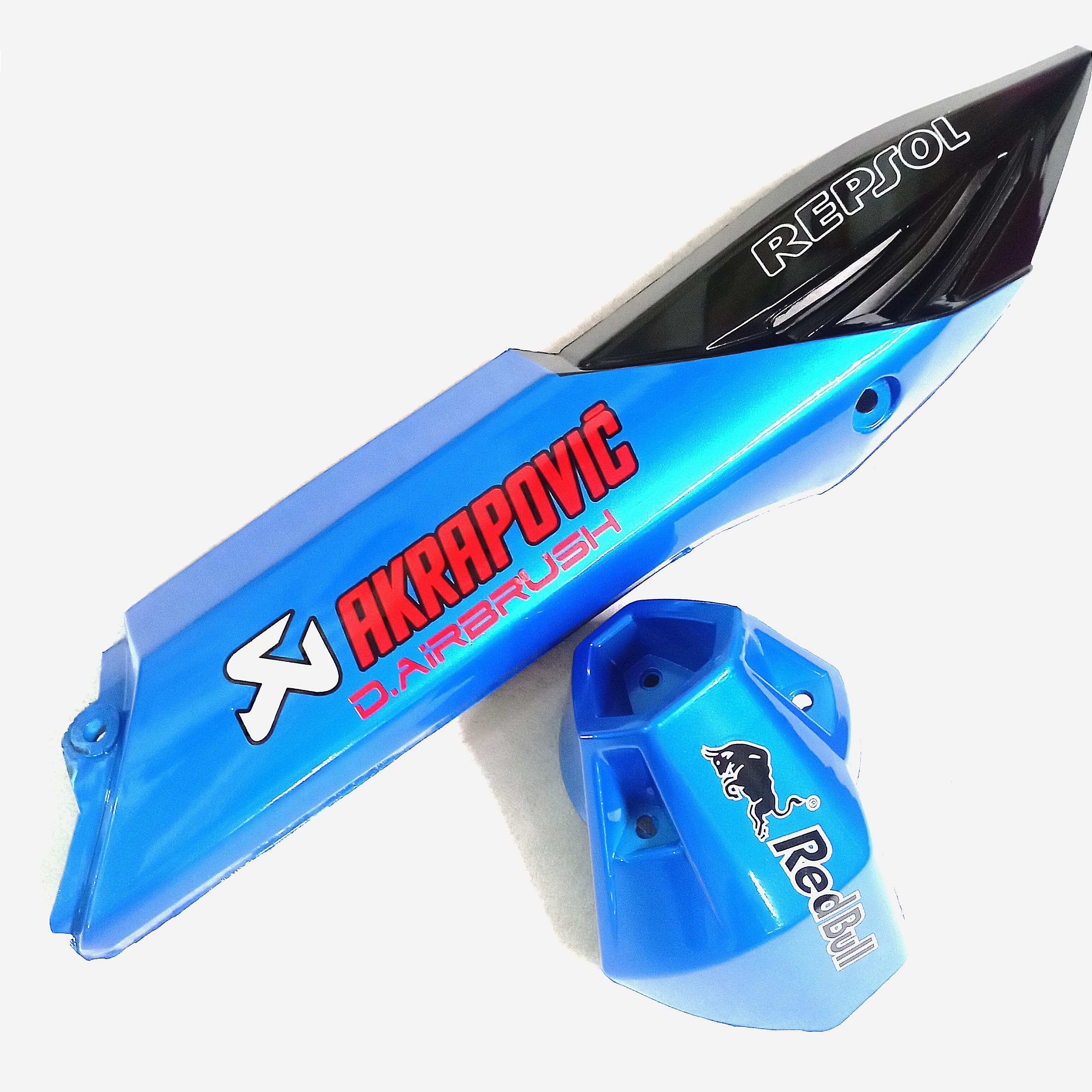 BỘ ỐP PÔ WINNER V1 XANH NGỌC ĐEN ( chụp pô + thân pô )