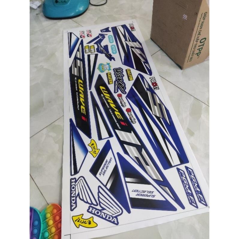 Tem Rời Wave Nhỏ 2004 Chế Wave 125i Xanh Dương