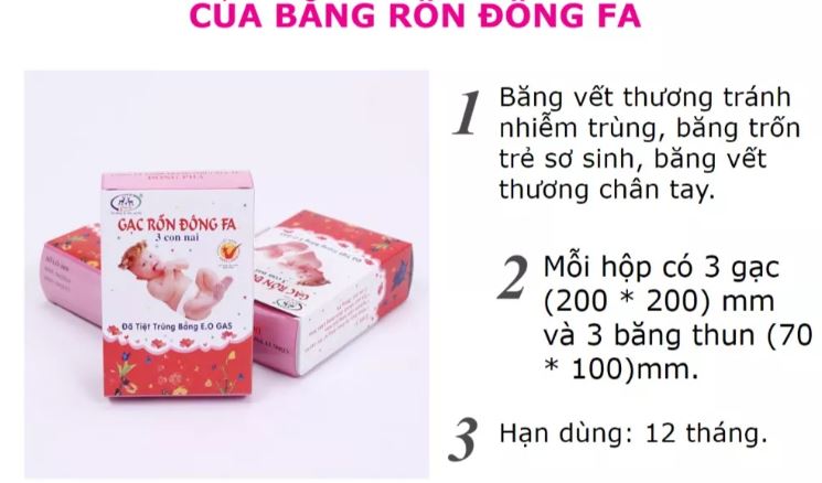 ĐỒ DÙNG SƠ SINH GẠC RỐN ĐÔNG FA HỘP 3 CHIẾC