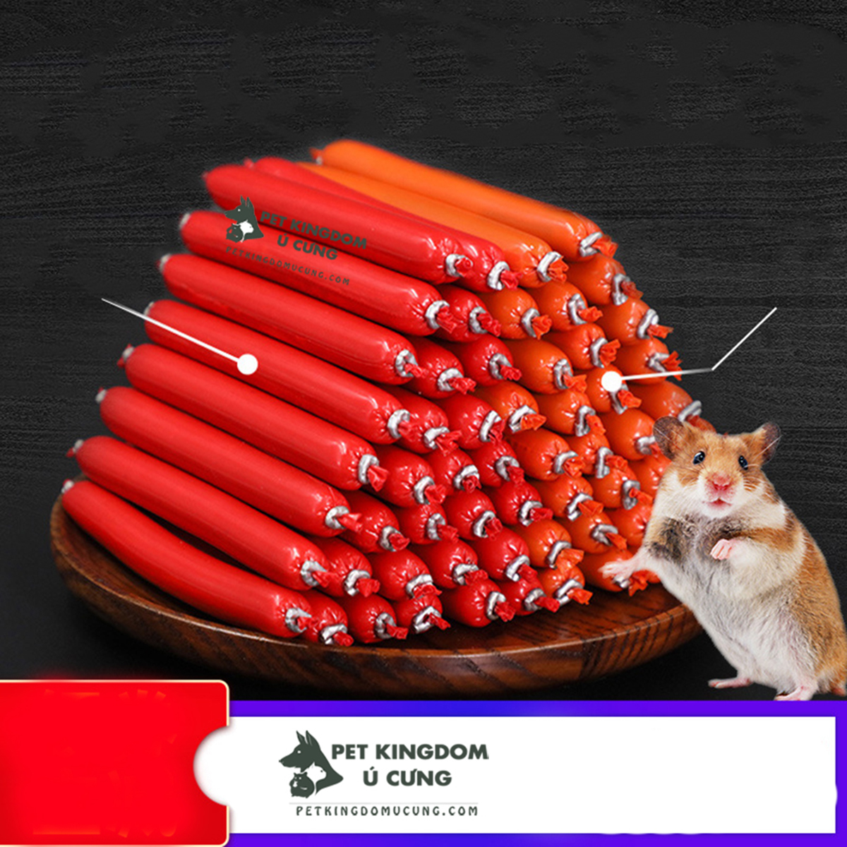 Xúc xích cho hamster, chó mèo, nhím