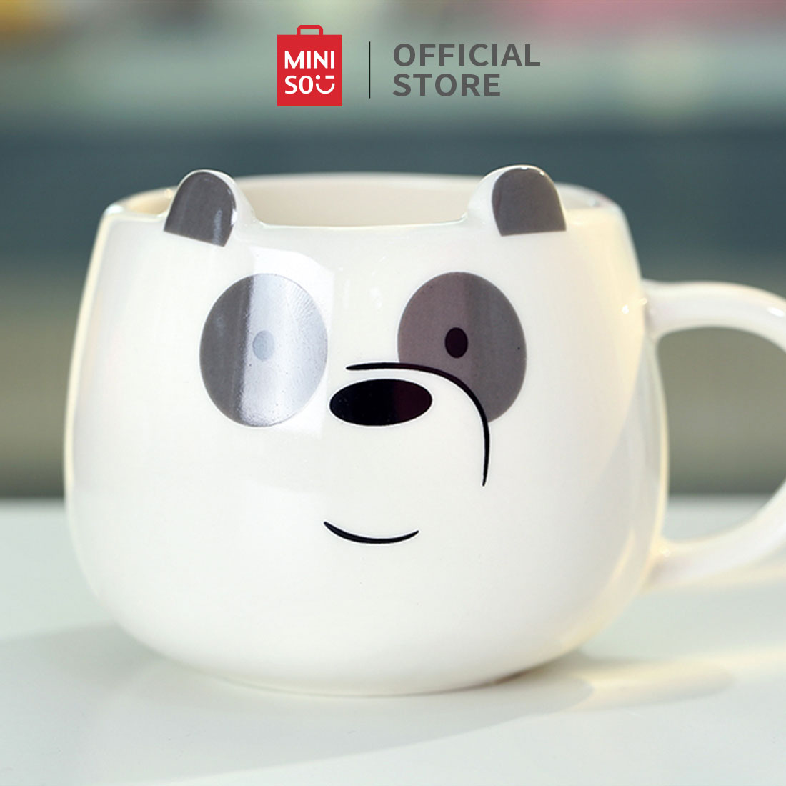 Ly sứ Panda We Bare Bears X Miniso dễ thương văn phòng 390ml