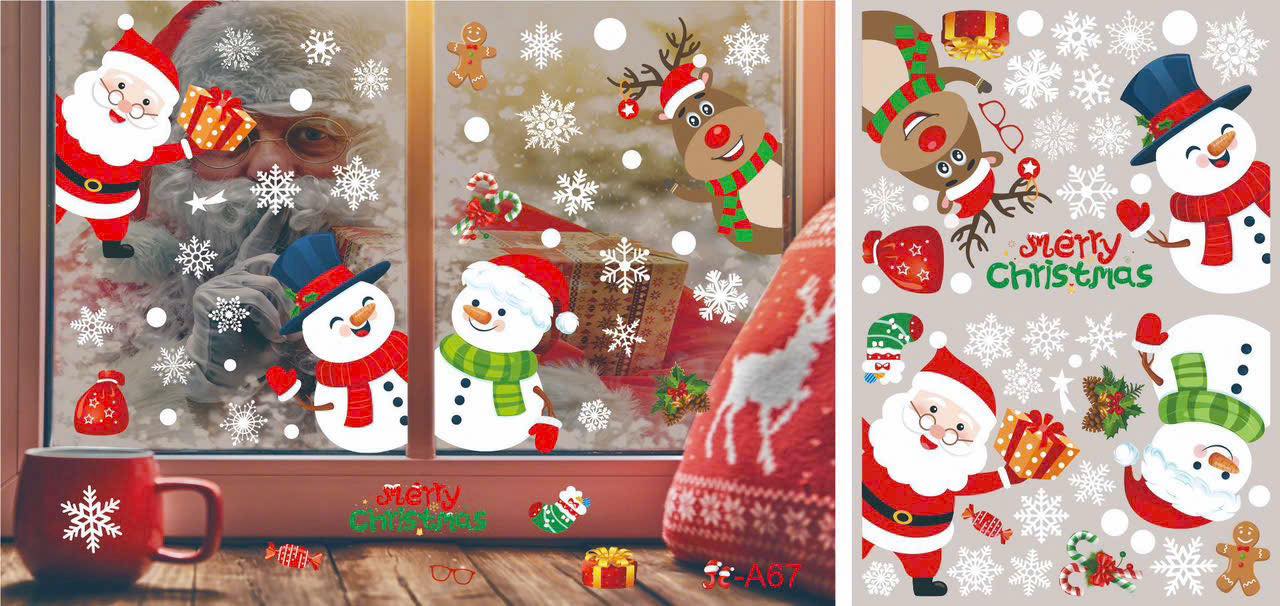 ( 003) Decal trang trí tường Noel