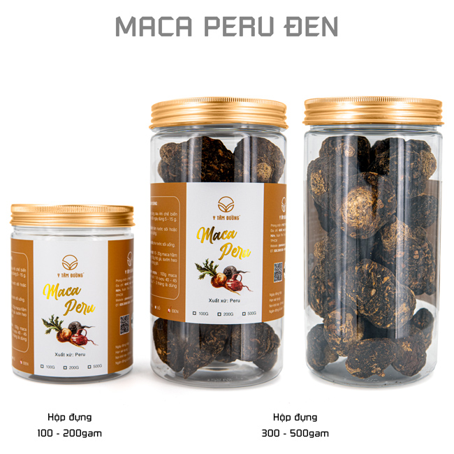 Sâm Maca Peru, củ khô màu Vàng và Đen