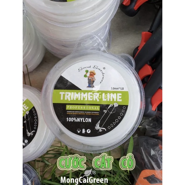 Cuộn Cước Cắt Cỏ Vuông Tròn 3-4mm 60m 05kg (loại tốt)
