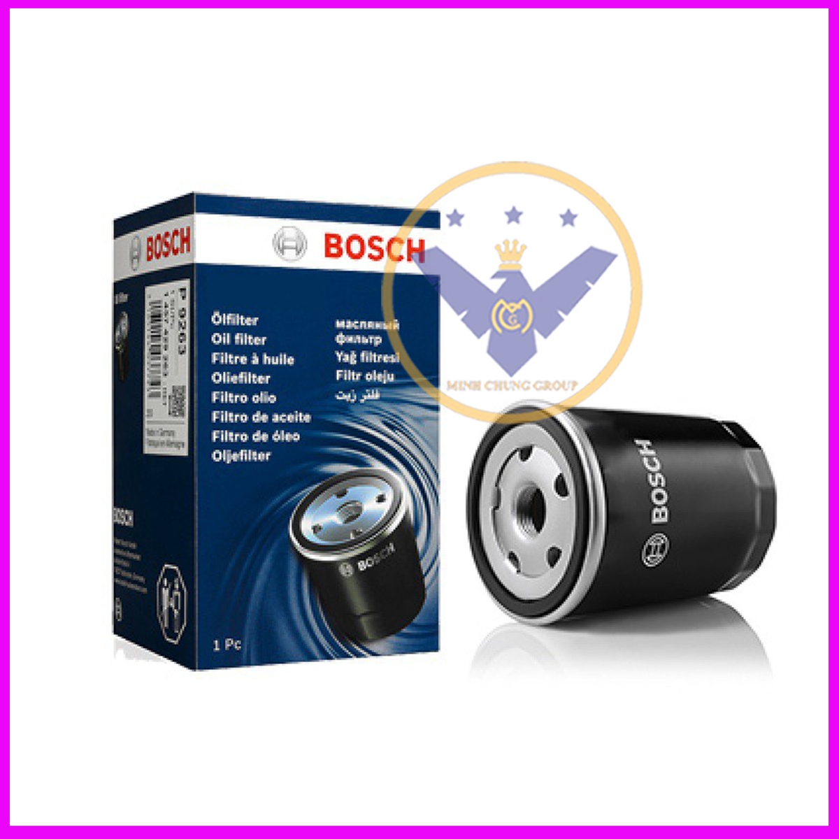Lọc dầu nhớt bosch, cho xe mitsubishi xpander, attrage, mirage, grandis, lancer, pajero, triton 2016+ - 0986-af0126