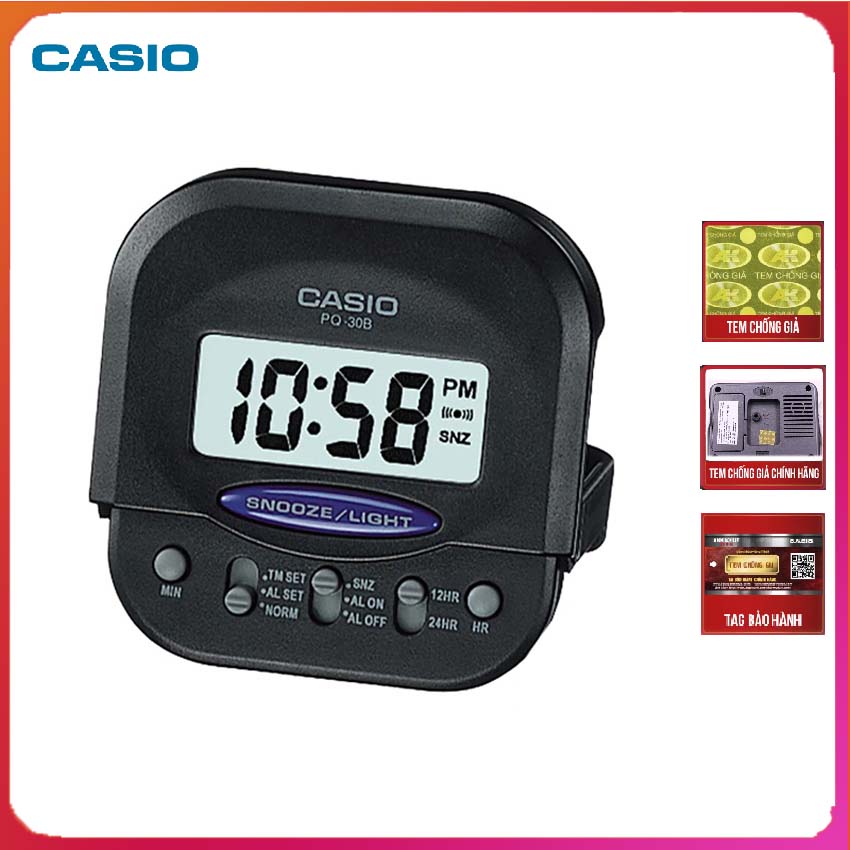 Đồng hồ báo thức du lịch Casio PQ-30B-1DF