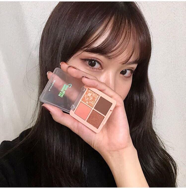[HCM]Phấn mắt 4 ô Black Rouge Crytal Heart Lock Shadow (ib chọn màu)