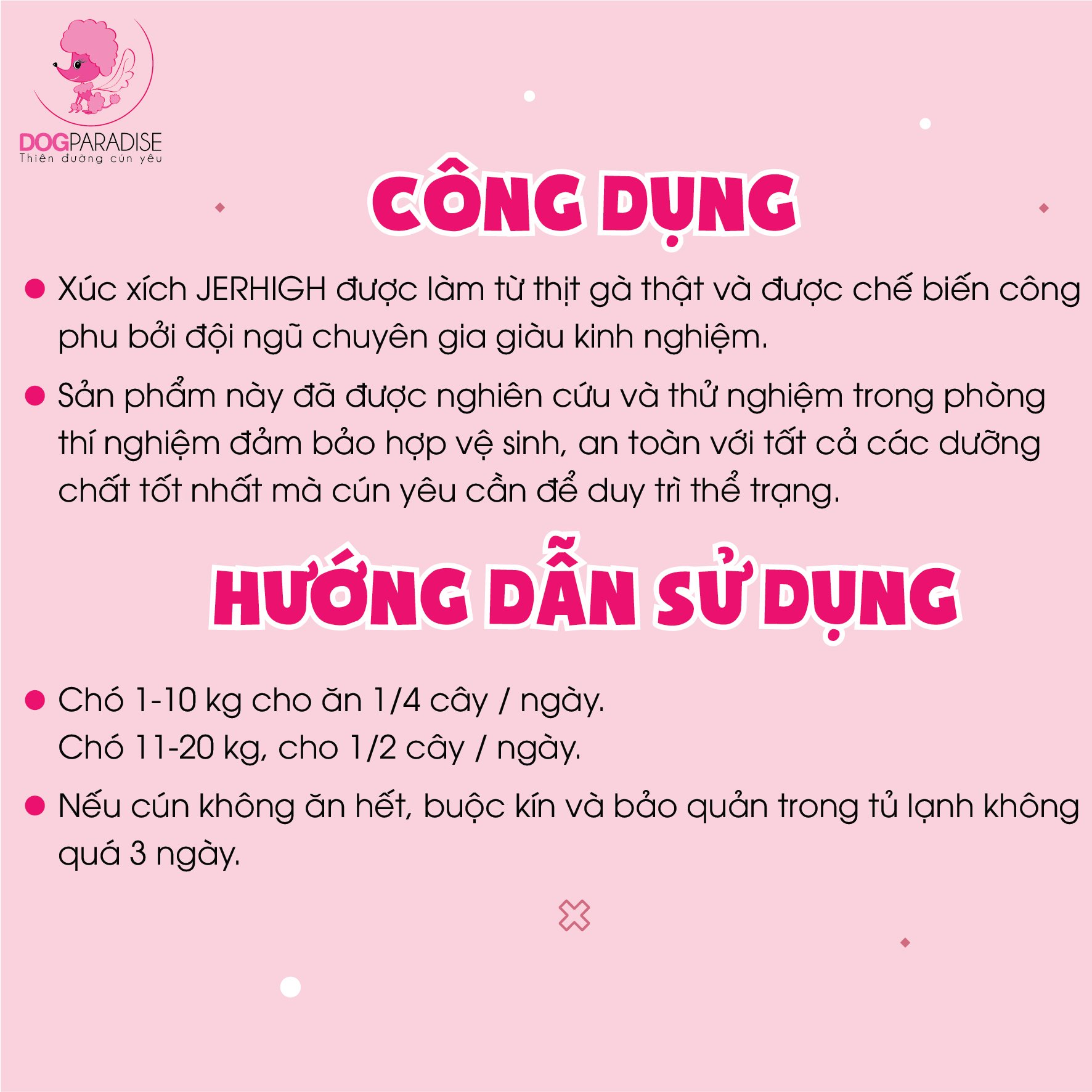 Xúc xích Jerhigh cho chó nhiều vị - 150gr