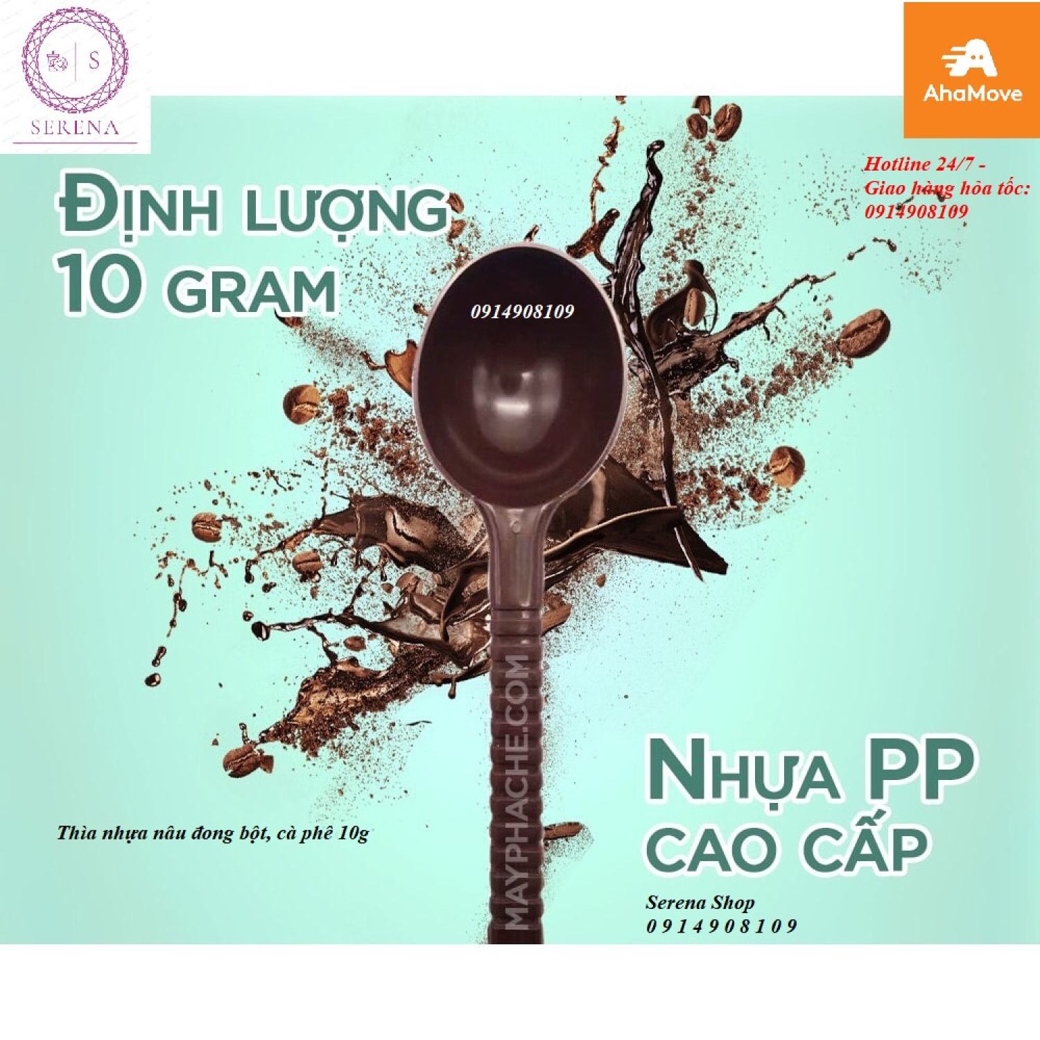 Thìa nâu 10g đong bột, cà phê