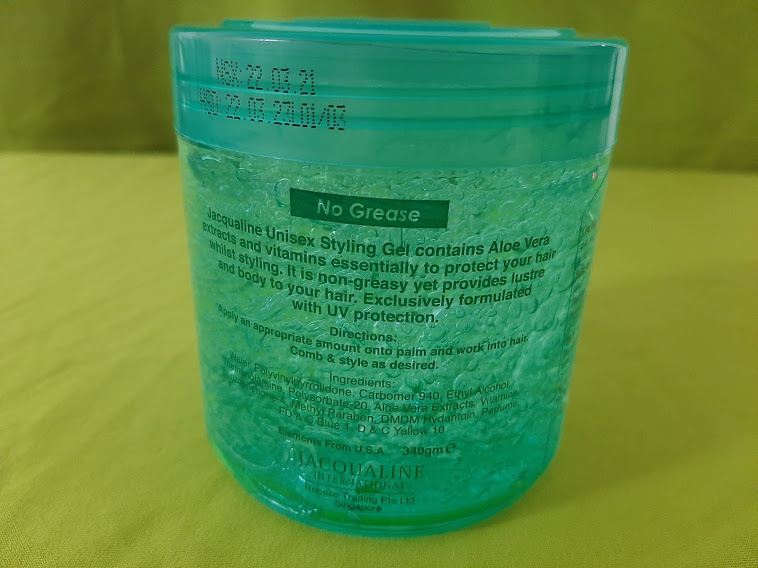 Gel Vuốt Tóc Unisex Jacqualine 340gr (Aloe Vera)