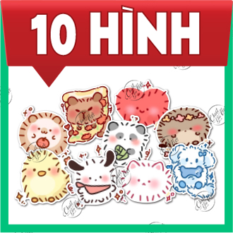 Bộ sticker THÚ BÔNG dễ thương đang yêu