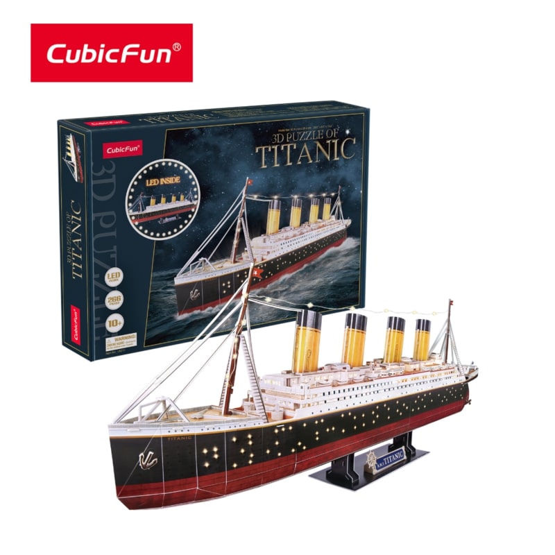 MYKINGDOM - Đồ Chơi CUBIC FUN Trẻ Em Xếp Hình 3D Có Đèn Led Tàu Titanic