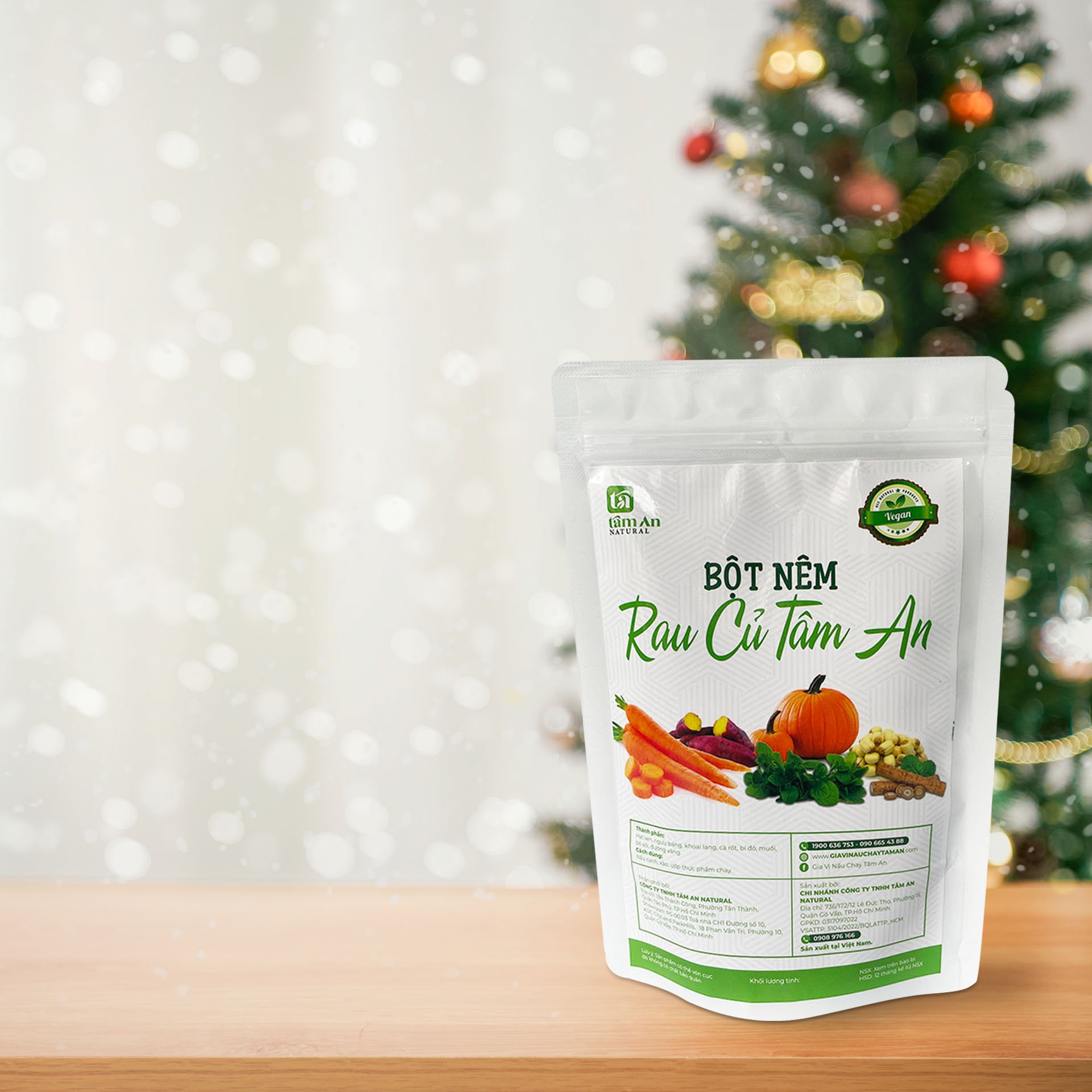 Bột nêm từ rau củ Thuần Chay, gói 420g, KHÔNG bột ngọt, KHÔNG chất bảo quản, KHÔNG hương liệu, KHÔNG chất độc hại, KHÔNG biến đổi gen, an toàn cho bé ăn dặm, bổ dưỡng lành tính, khác hạt nêm vì có sẵn ít lượng muối sạch