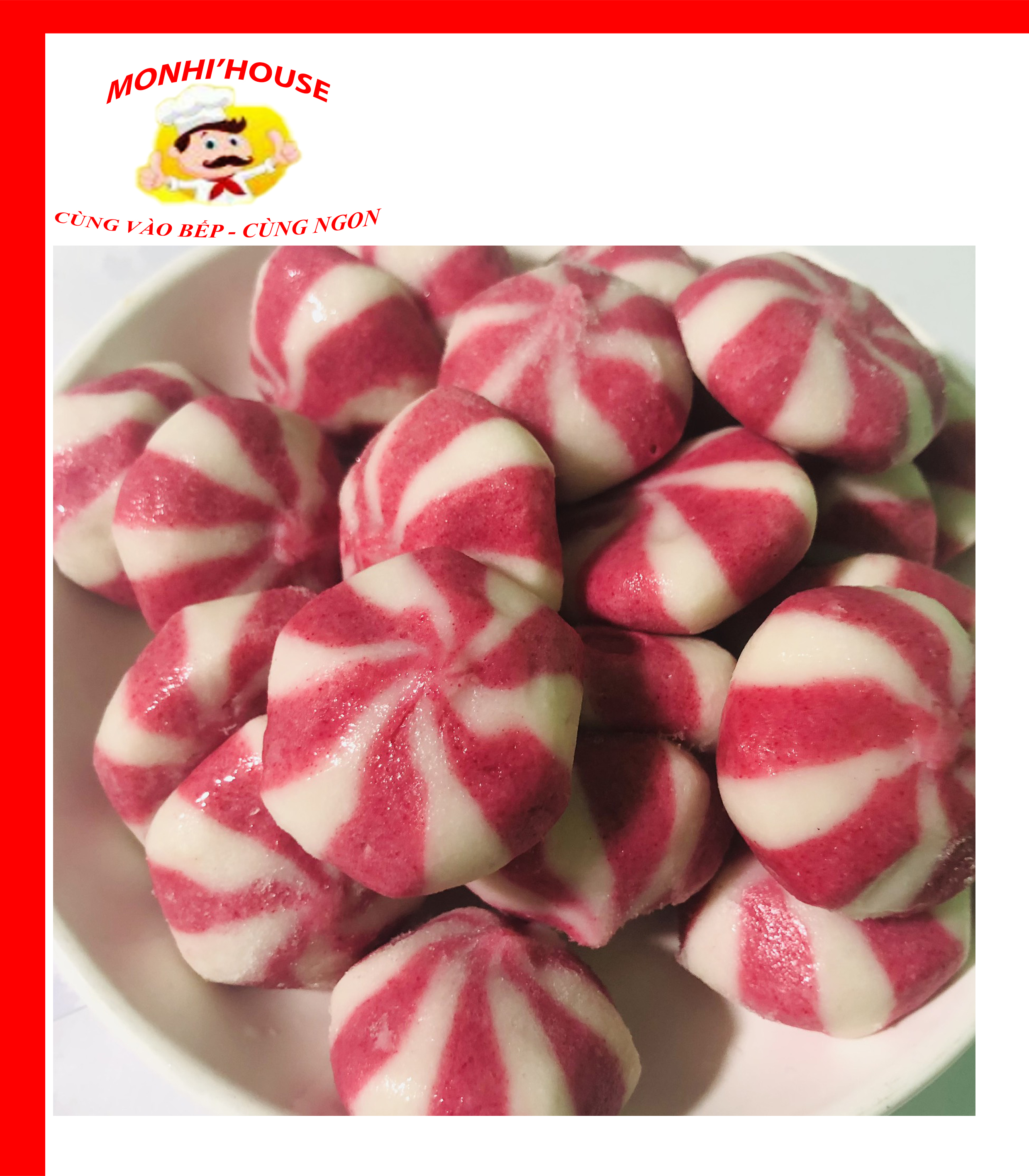 100g bánh bao răng mực Lacusina (màu tím)
