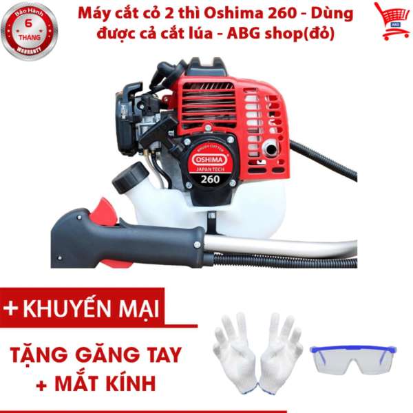 Máy cắt cỏ 2 thì Oshima 260 - Dùng được cả cắt lúa - ABG shop