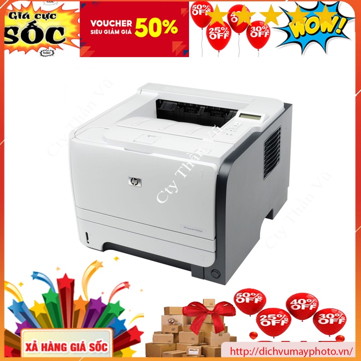 HP laser jet P2055d white black printed with overflow lền print 2 face auto warranty INECO