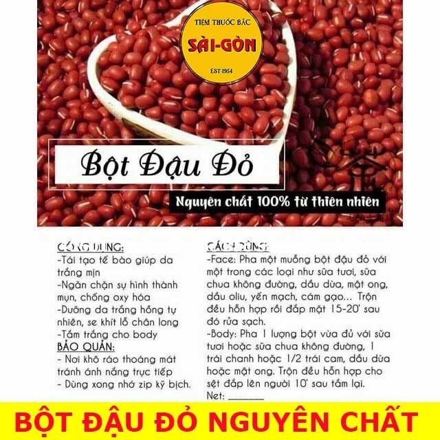 Bột Đậu Đỏ Nguyên Chất 500gram (Nhà Làm, Đậu Sạch, Nguyên Chất, Date mới)