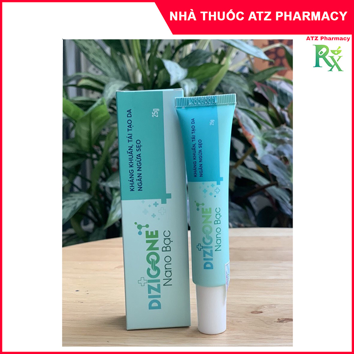 Kem Dizigone Nano Bạc Tuýp 25gr- Tái Tạo Da Ngăn Ngừa Sẹo