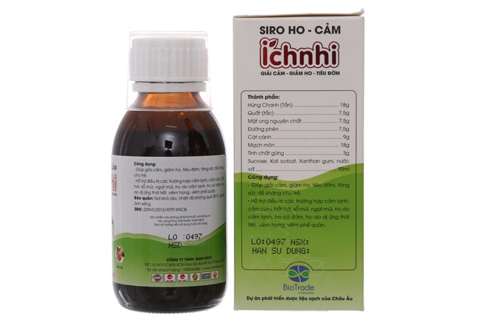 Siro cảm Ích nhi chai 90ml hạn sử dụng xa