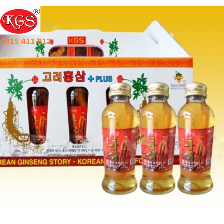 NƯỚC HỒNG SÂM CỦ HÀN QUỐC KGS 10 CHAI