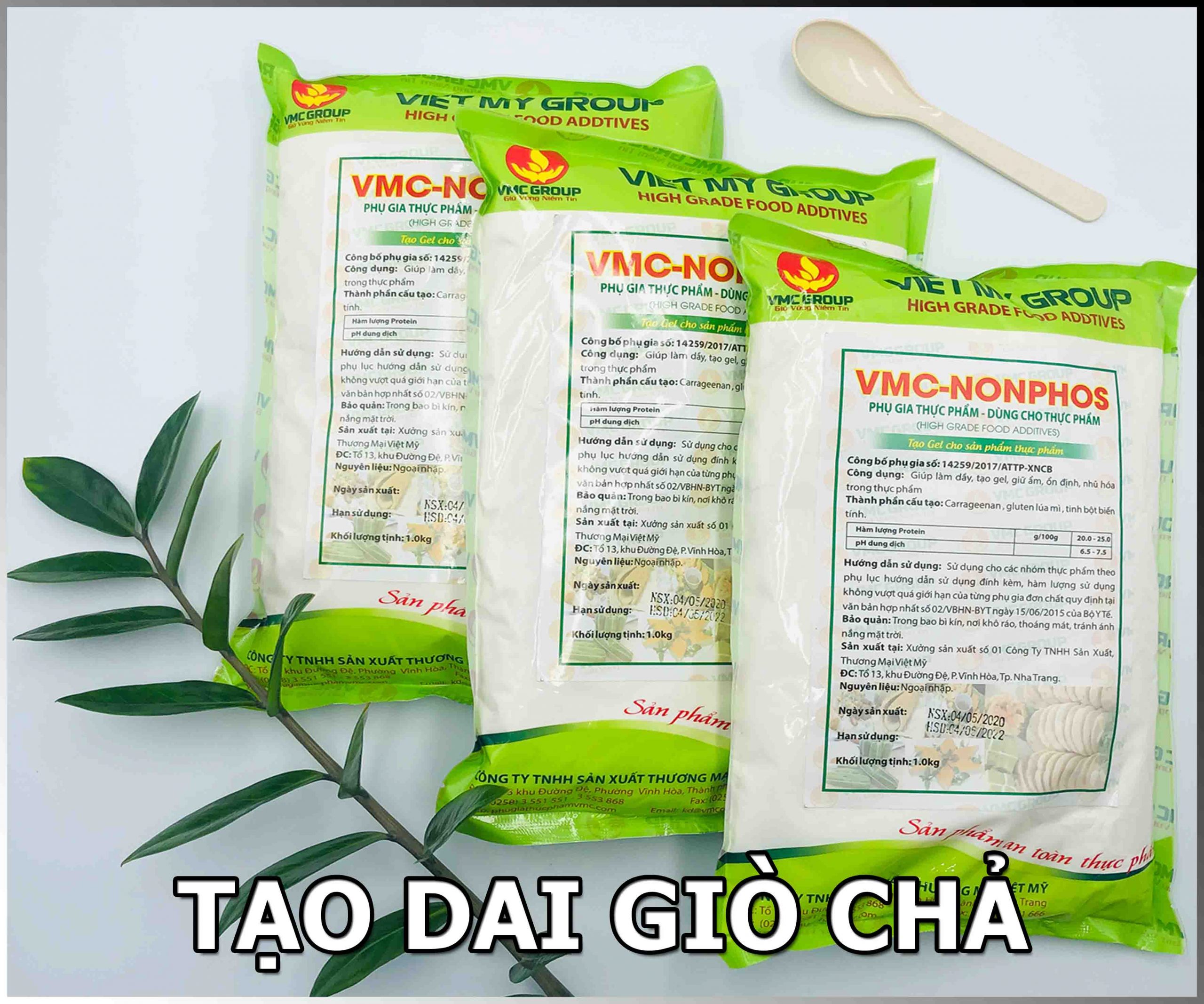 Phụ gia làm chả mực hạ long giòn dai thơm ngon vmc nonphos