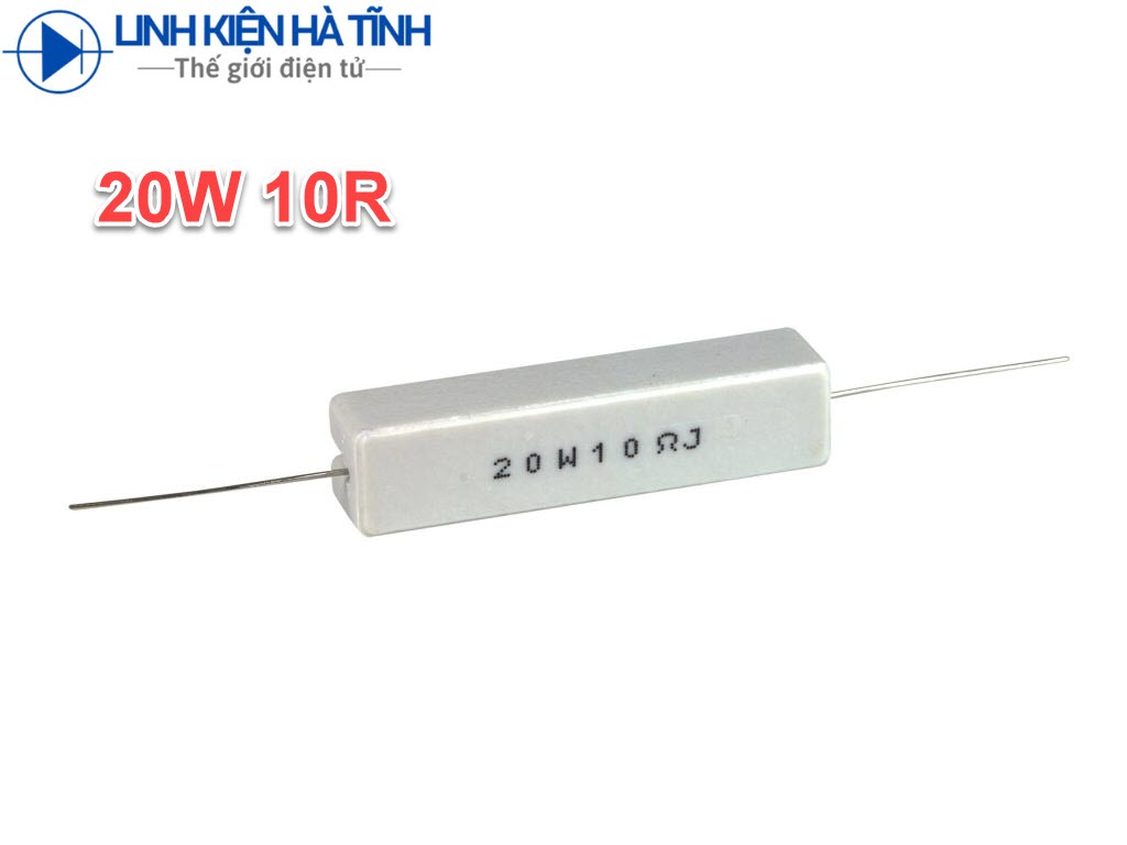 5 con trở sứ trở công suất 20w 10r 10ohm 20w