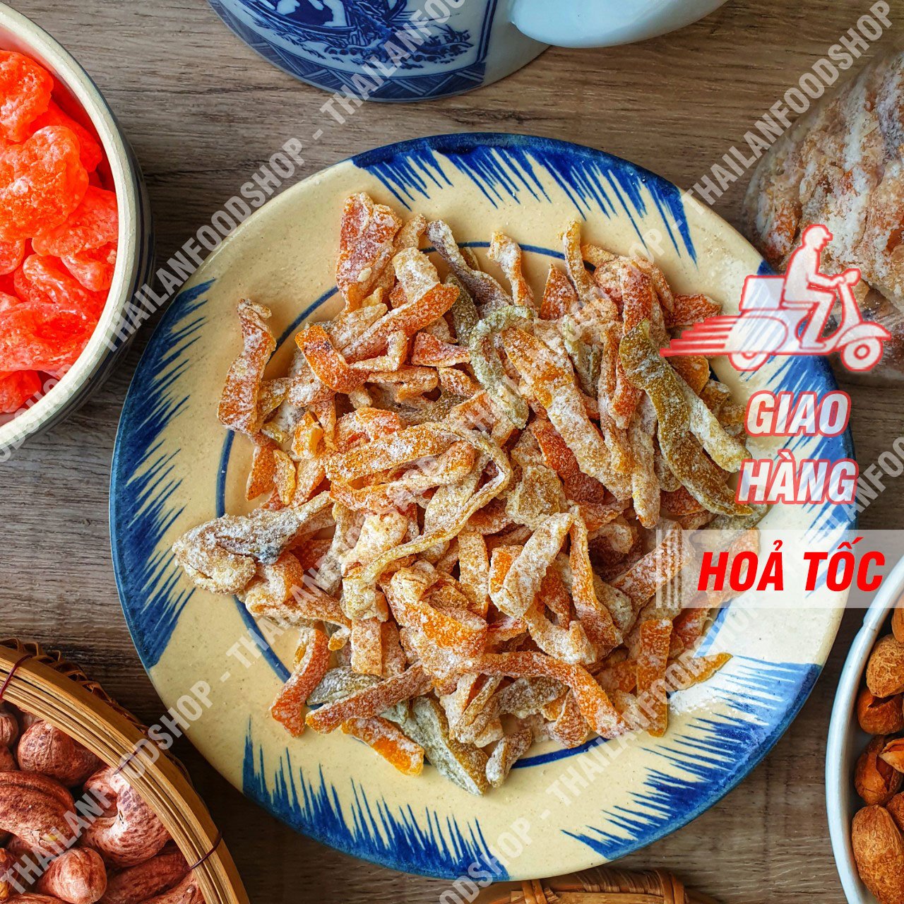 Quất Trần Bì Sấy Cam Thảo - Vỏ Quýt Xi Muội Lon 500Gram