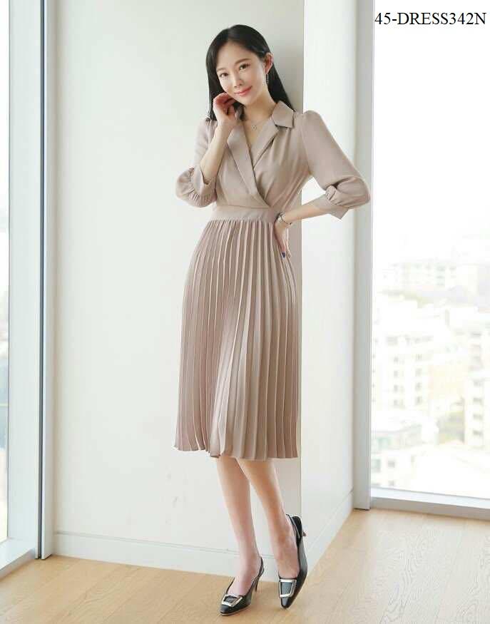 DRESS342N-ĐẦM XÒE CÔNG SỞ DẬP LY TAY LỠ S-6XL